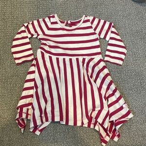 Girls RuffleButts striped dress